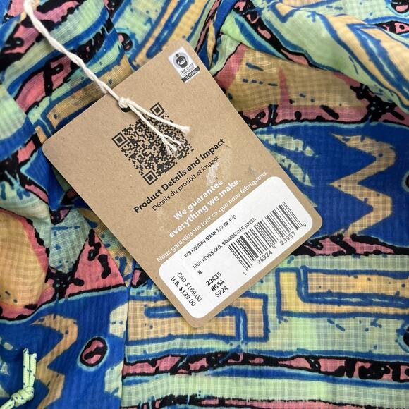 Patagonia Houdini Stash 1/2 Zip Pullover Jacket Size XL Womens Green New - Picture 10 of 12